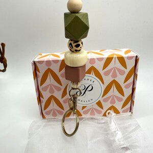 Plunder Design Jewelry Lanyard With Beaded Charm & Keyring New Gift Box Long